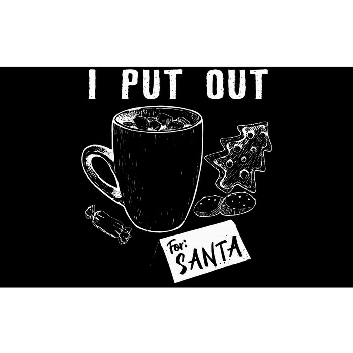 I Put Out For Santa Funny Christmas Cookies And Milk Bumper Sticker