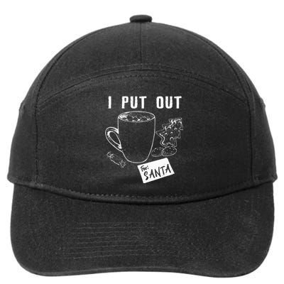 I Put Out For Santa Funny Christmas Cookies And Milk 7-Panel Snapback Hat