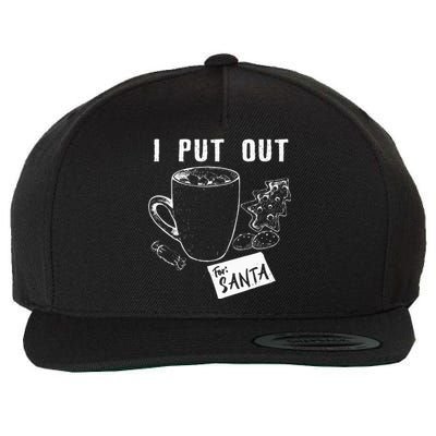 I Put Out For Santa Funny Christmas Cookies And Milk Wool Snapback Cap