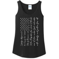 I Pledge of Allegiance the Flag of the United States of USA Ladies Essential Tank