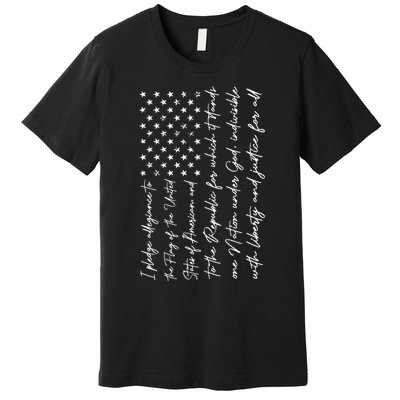 I Pledge of Allegiance the Flag of the United States of USA Premium T-Shirt