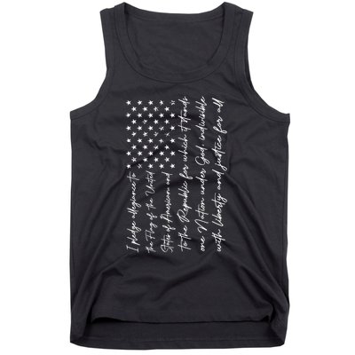 I Pledge of Allegiance the Flag of the United States of USA Tank Top