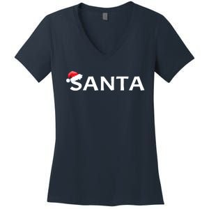 I Put Out For Santa Matching Couples Christmas Fun Idea Women's V-Neck T-Shirt