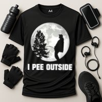 I Pee Outside I Love Peeing Outside Funny Camping Cooling Performance Crew T-Shirt