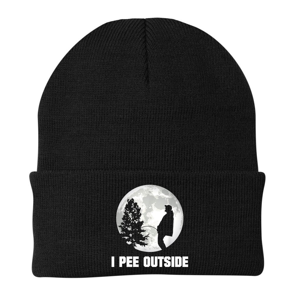 I Pee Outside I Love Peeing Outside Funny Camping Beanie