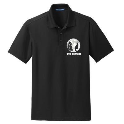 I Pee Outside I Love Peeing Outside Funny Camping Dry Zone Grid Polo