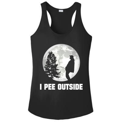 I Pee Outside I Love Peeing Outside Funny Camping Ladies PosiCharge Competitor Racerback Tank