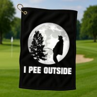 I Pee Outside I Love Peeing Outside Funny Camping Golf Towel
