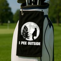 I Pee Outside I Love Peeing Outside Funny Camping Golf Towel
