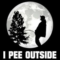 I Pee Outside I Love Peeing Outside Funny Camping Cropped Pullover Crew