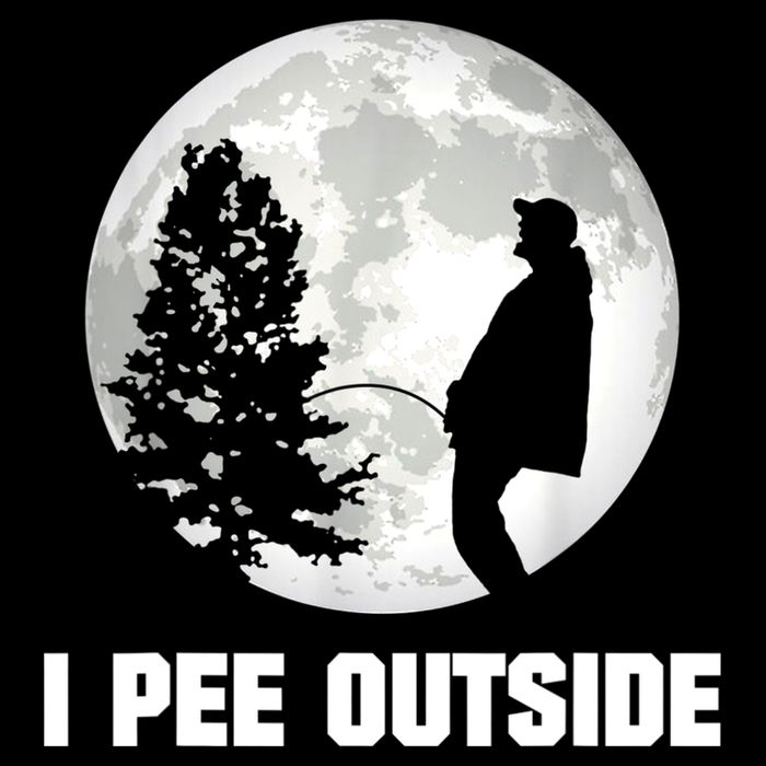 I Pee Outside I Love Peeing Outside Funny Camping Cropped Pullover Crew