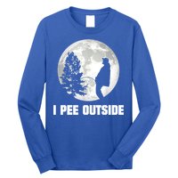 I Pee Outside I Love Peeing Outside Funny Camping Long Sleeve Shirt