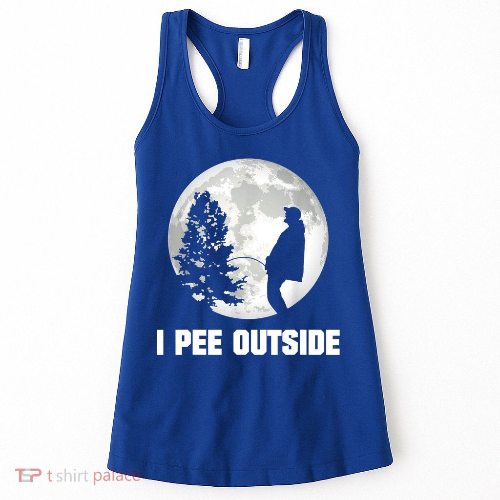 I Pee Outside I Love Peeing Outside Funny Camping Womens Tank Top