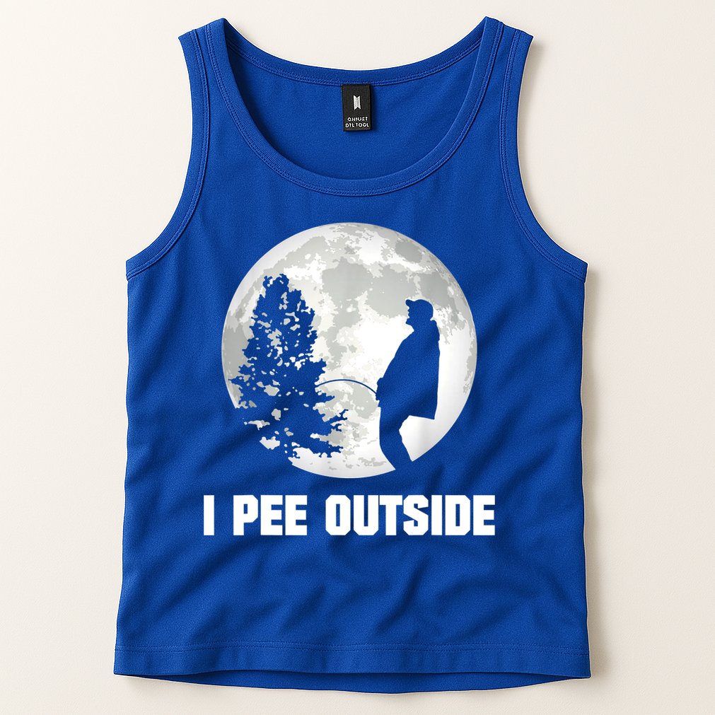 I Pee Outside I Love Peeing Outside Funny Camping Tank Top