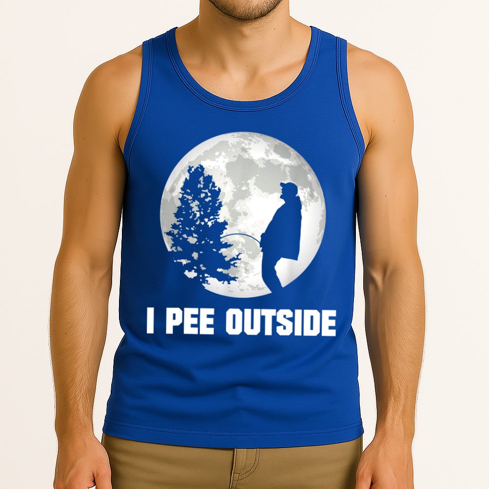 I Pee Outside I Love Peeing Outside Funny Camping Tank Top