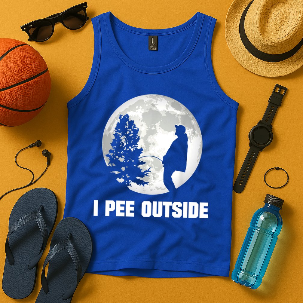 I Pee Outside I Love Peeing Outside Funny Camping Tank Top