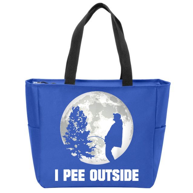 I Pee Outside I Love Peeing Outside Funny Camping Zip Tote Bag
