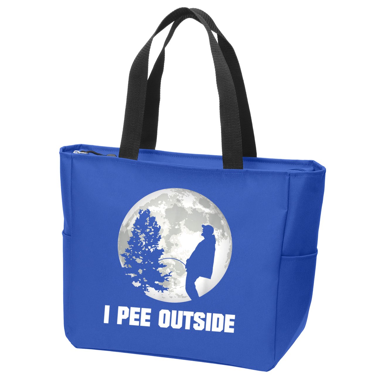I Pee Outside I Love Peeing Outside Funny Camping Zip Tote Bag
