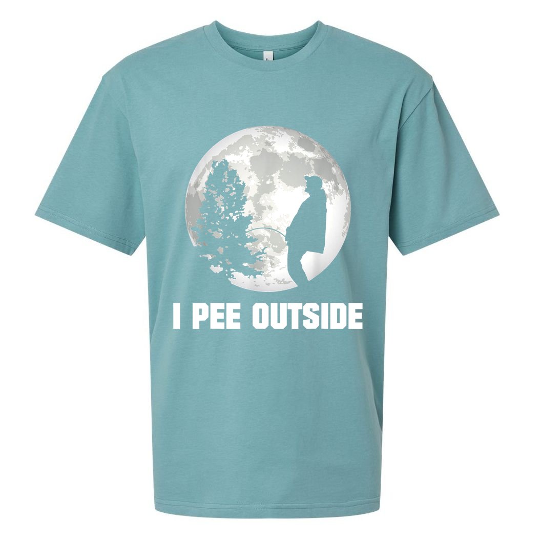 I Pee Outside I Love Peeing Outside Funny Camping Sueded Cloud Jersey T-Shirt