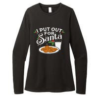 I Put Out For Santa Funny Xmas Cookies And Milk Womens CVC Long Sleeve Shirt