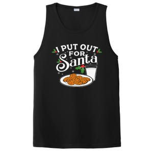 I Put Out For Santa Funny Xmas Cookies And Milk PosiCharge Competitor Tank