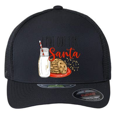 I Put Out For Santa Funny Christmas Family Milk Cookie Great Gift Flexfit Unipanel Trucker Cap