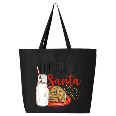 I Put Out For Santa Funny Christmas Family Milk Cookie Great Gift 25L Jumbo Tote