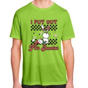 I Put Out For Santa Funny Milk And Cookie Christmas Retro Great Gift Adult ChromaSoft Performance T-Shirt