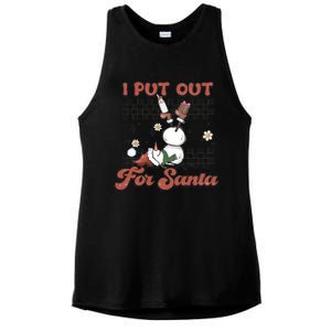 I Put Out For Santa Funny Milk And Cookie Christmas Retro Great Gift Ladies PosiCharge Tri-Blend Wicking Tank