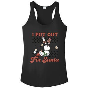 I Put Out For Santa Funny Milk And Cookie Christmas Retro Great Gift Ladies PosiCharge Competitor Racerback Tank