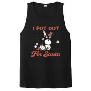 I Put Out For Santa Funny Milk And Cookie Christmas Retro Great Gift PosiCharge Competitor Tank