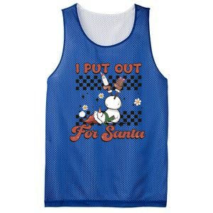 I Put Out For Santa Funny Milk And Cookie Christmas Retro Great Gift Mesh Reversible Basketball Jersey Tank