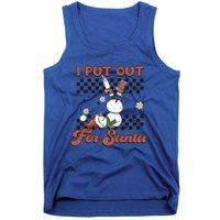 I Put Out For Santa Funny Milk And Cookie Christmas Retro Great Gift Tank Top