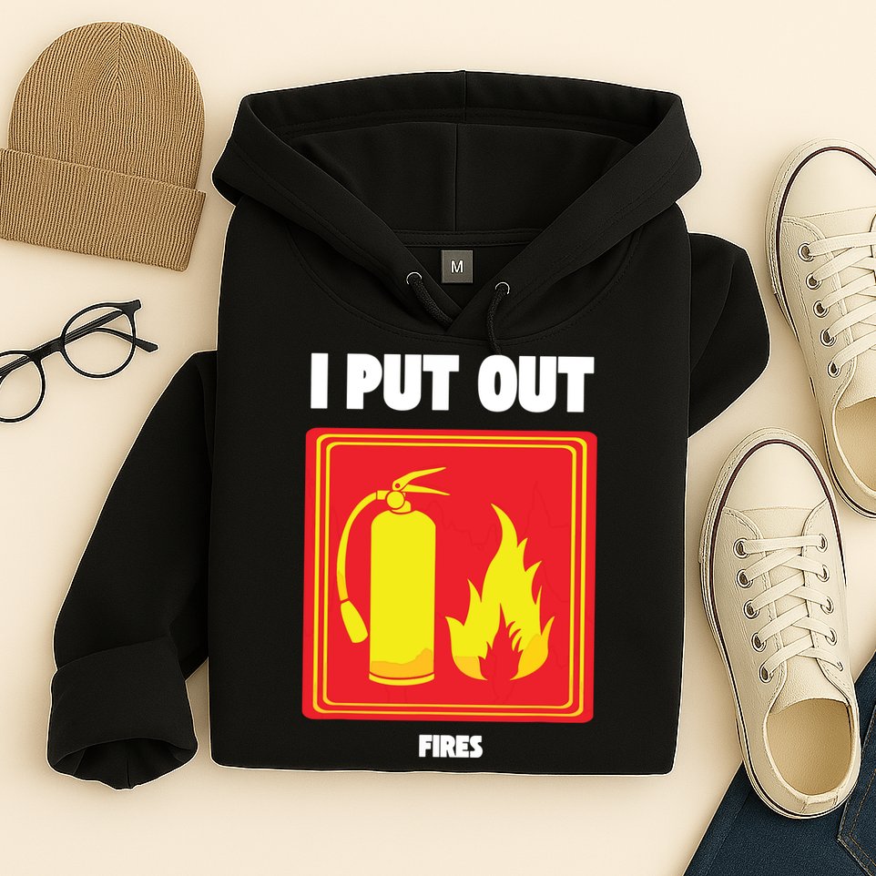 I Put Out Firefighter Fire Extinguisher I Put Out Fires Hoodie