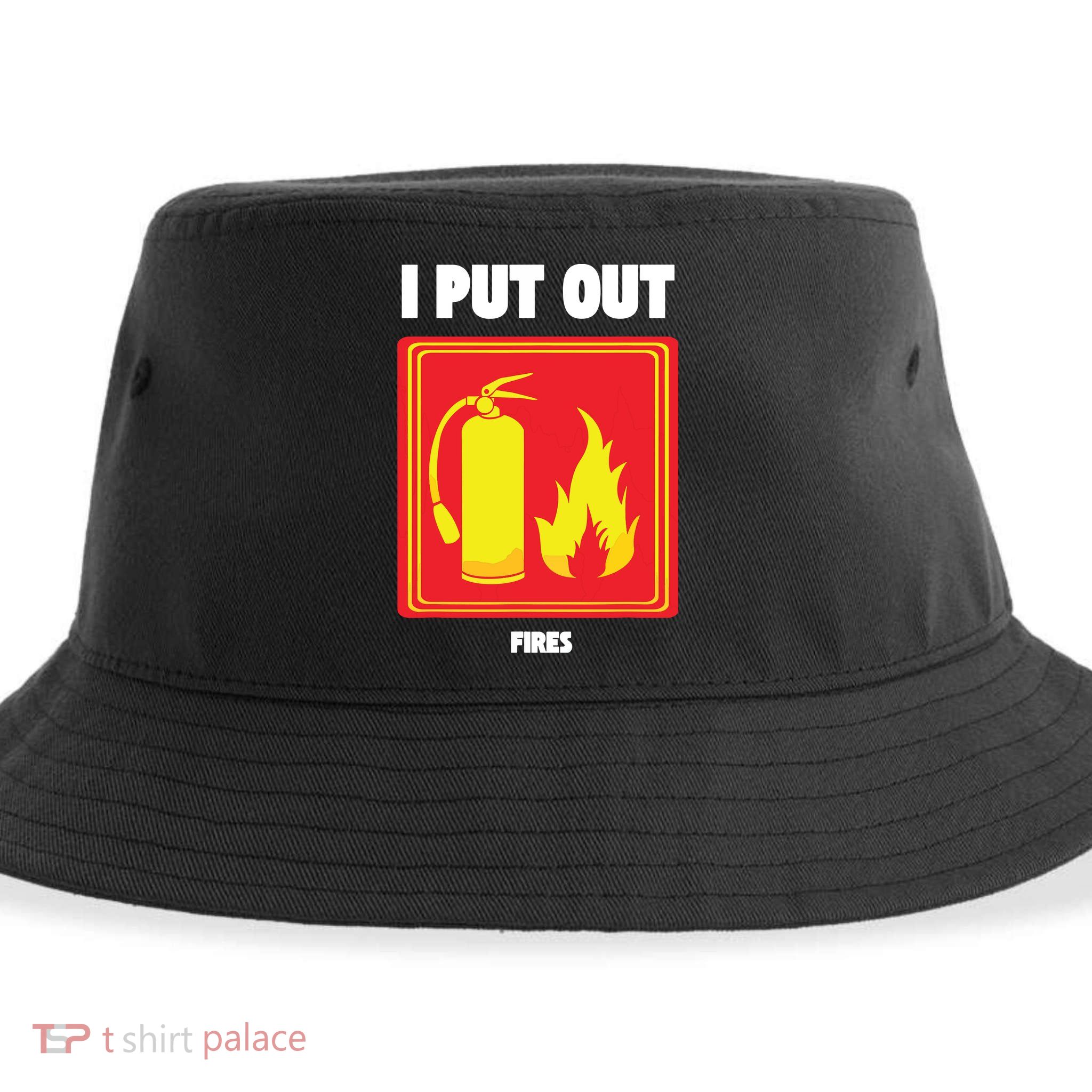 I Put Out Firefighter Fire Extinguisher I Put Out Fires Sustainable Bucket Hat