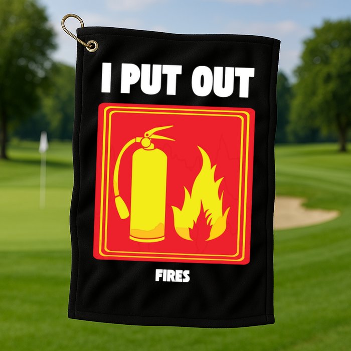 I Put Out Firefighter Fire Extinguisher I Put Out Fires Golf Towel