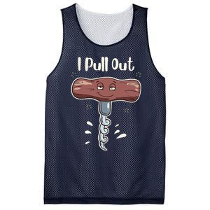 I Pull Out Wine Drinks Funny Corkscrew Meme Gift Mesh Reversible Basketball Jersey Tank