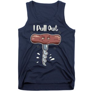 I Pull Out Wine Drinks Funny Corkscrew Meme Gift Tank Top