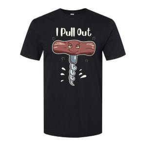 I Pull Out Wine Drinks Funny Corkscrew Meme Gift Softstyle CVC T-Shirt