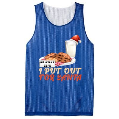 I Put Out For Santa Milk And Cookies Christmas Outfits Great Gift Mesh Reversible Basketball Jersey Tank