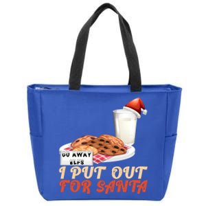 I Put Out For Santa Milk And Cookies Christmas Outfits Great Gift Zip Tote Bag