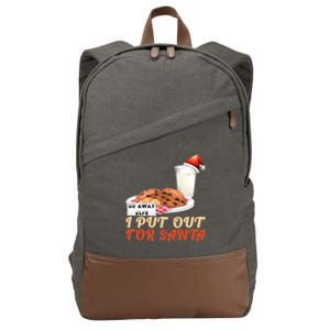 I Put Out For Santa Milk And Cookies Christmas Outfits Great Gift Cotton Canvas Backpack