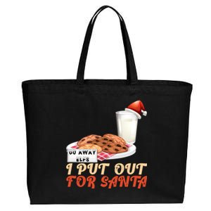 I Put Out For Santa Milk And Cookies Christmas Outfits Great Gift Cotton Canvas Jumbo Tote