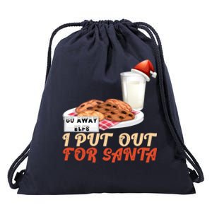 I Put Out For Santa Milk And Cookies Christmas Outfits Great Gift Drawstring Bag