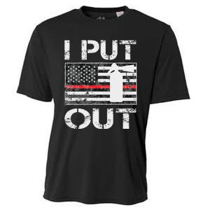 I Put Out Safety Firefighters Fireman Fire Cooling Performance Crew T-Shirt