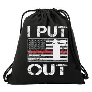 I Put Out Safety Firefighters Fireman Fire Drawstring Bag