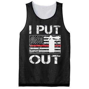 I Put Out Safety Firefighters Fireman Fire Mesh Reversible Basketball Jersey Tank