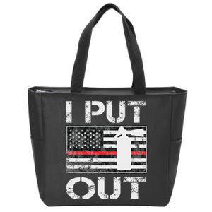 I Put Out Safety Firefighters Fireman Fire Zip Tote Bag