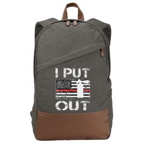 I Put Out Safety Firefighters Fireman Fire Cotton Canvas Backpack