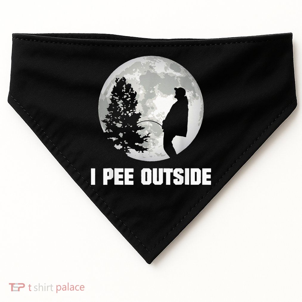 I Pee Outside I Love Peeing Outside Funny Camping USA-Made Doggie Bandana